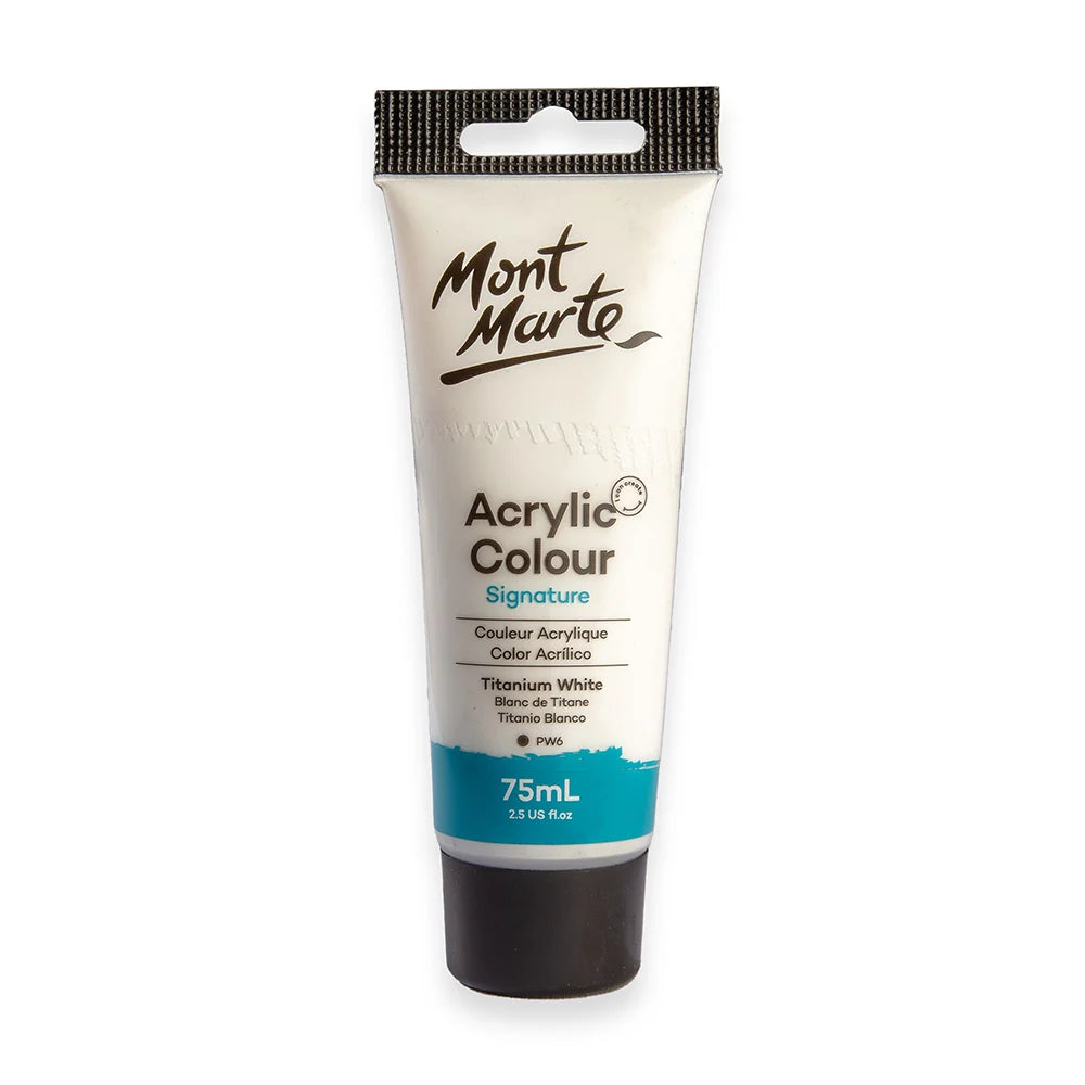 Acrylic Colour Paint Signature 75ml Tube - Titanium White